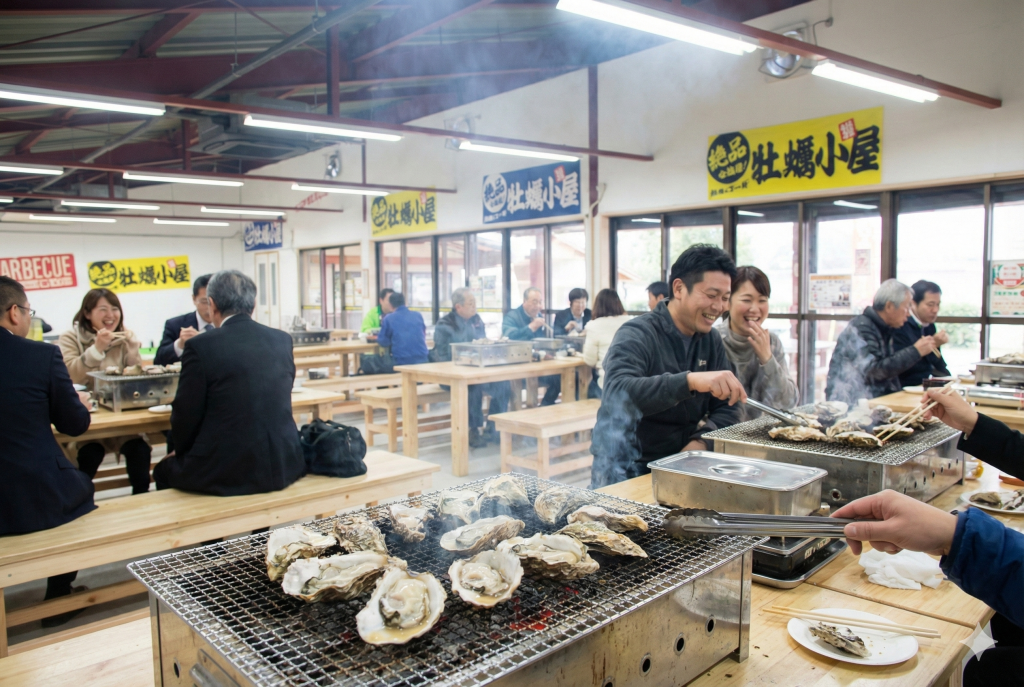道の駅黒井山グリーンパークで牡蠣小屋・いちご狩り・BBQを満喫!季節別の楽しみ方ガイド